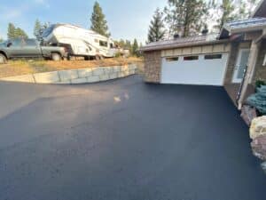 Enderby BC residential driveway blacktop seal coating after